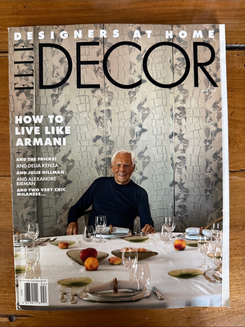 Elle Decor April 2025 Armani cover